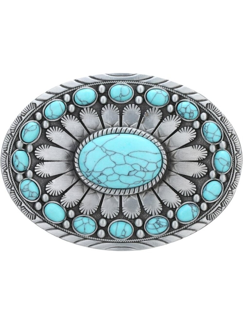 Unisex 1# Turquoise Vintage Cowboy Rodeo Turquoise Belt Buckle Western